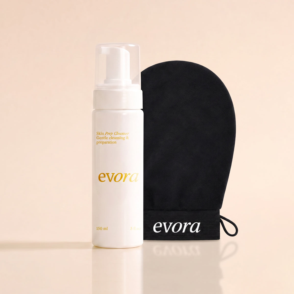 Evora Exfoliation Ritual: Skin Prep Cleanser and Exfoliation Glove